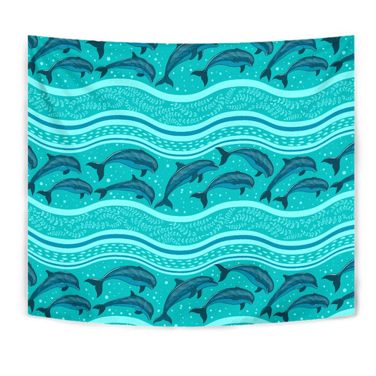 Dolphin Pattern Wall Tapestry