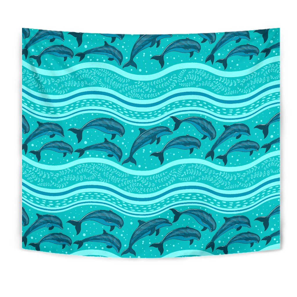 Dolphin Pattern Wall Tapestry