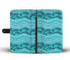 Dolphin Pattern Wallet Phone Case