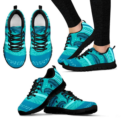 Dolphin Pattern Women Sneakers