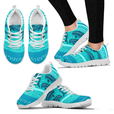 Dolphin Pattern Women Sneakers