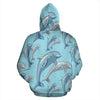 Dolphin Print Pattern All Over Print Hoodie