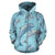 Dolphin Print Pattern All Over Zip Up Hoodie