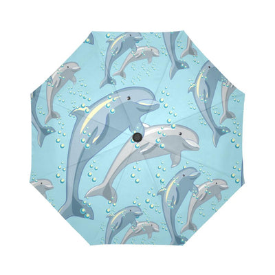 Dolphin Print Pattern Automatic Foldable Umbrella