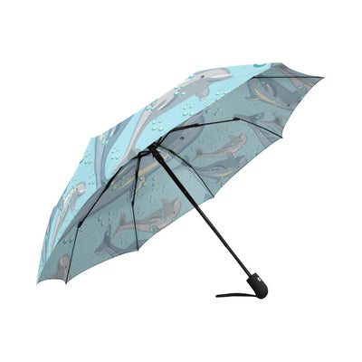 Dolphin Print Pattern Automatic Foldable Umbrella