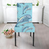 Dolphin Print Pattern Dining Chair Slipcover-JORJUNE.COM