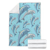 Dolphin Print Pattern Fleece Blanket