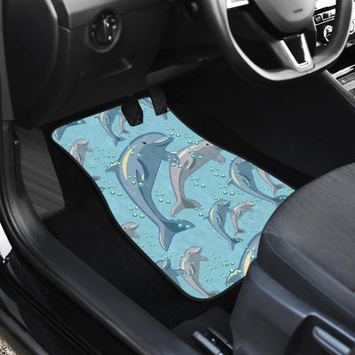 Dolphin Print Pattern Front and Back Car Floor Mats