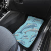 Dolphin Print Pattern Front and Back Car Floor Mats