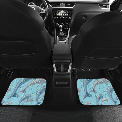 Dolphin Print Pattern Front and Back Car Floor Mats