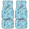 Dolphin Print Pattern Front and Back Car Floor Mats