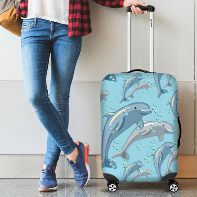 Dolphin Print Pattern Luggage Cover Protector