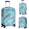 Dolphin Print Pattern Luggage Cover Protector