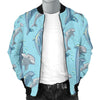 Dolphin Print Pattern Men Casual Bomber Jacket