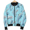 Dolphin Print Pattern Men Casual Bomber Jacket