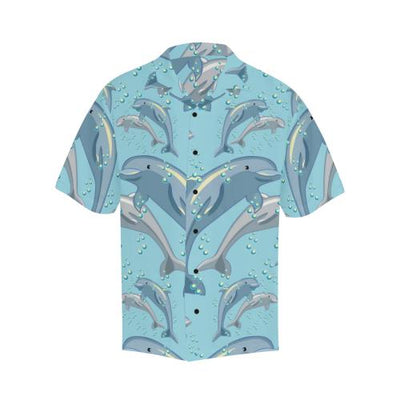 Dolphin Print Pattern Men Hawaiian Shirt