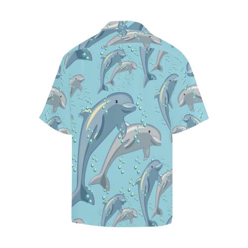 Dolphin Print Pattern Men Hawaiian Shirt