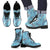 Dolphin Print Pattern Men Leather Boots