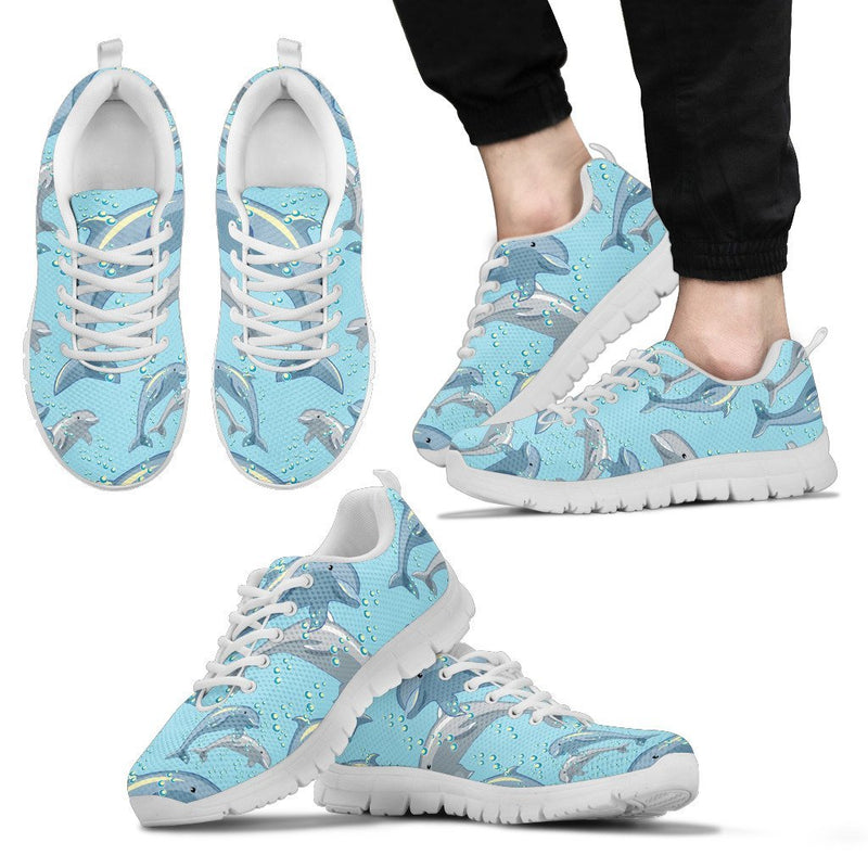 Dolphin Print Pattern Men Sneakers