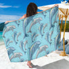 Dolphin Print Pattern Sarong Pareo Wrap