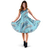 Dolphin Print Pattern Sleeveless Mini Dress