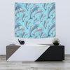 Dolphin Print Pattern Tapestry