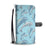 Dolphin Print Pattern Wallet Phone Case