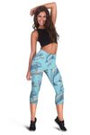 Dolphin Print Pattern Women Capris