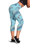 Dolphin Print Pattern Women Capris