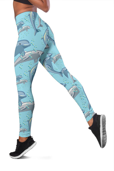 Dolphin Print Pattern Women Leggings