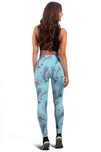 Dolphin Print Pattern Women Leggings