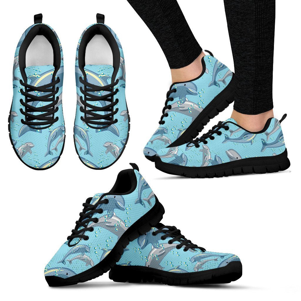 Dolphin Print Pattern Women Sneakers