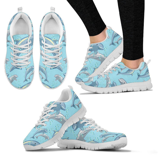 Dolphin Print Pattern Women Sneakers