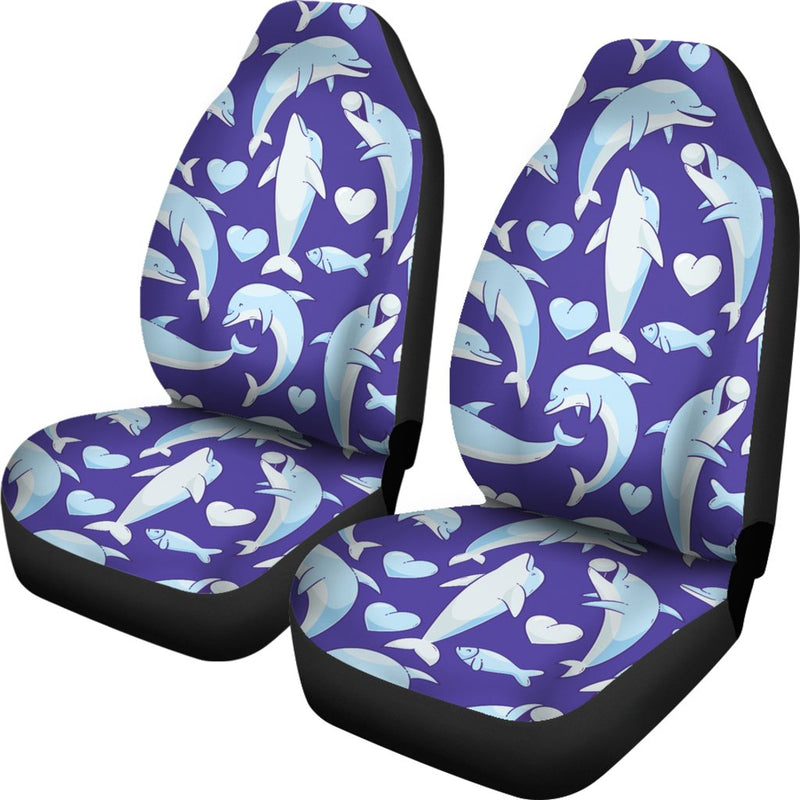 Dolphin Smile Print Pattern Universal Fit Car Seat Covers