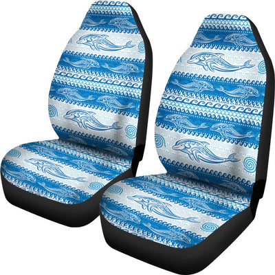 Dolphin Tribal Print Pattern Universal Fit Car Seat Covers