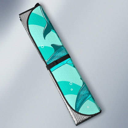 Dolphin Wave Print Car Sun Shade-JorJune