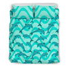 Dolphin Wave Print Duvet Cover Bedding Set