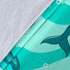 Dolphin Wave Print Fleece Blanket