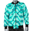 Dolphin Wave Print Men Casual Bomber Jacket