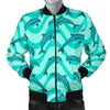 Dolphin Wave Print Men Casual Bomber Jacket