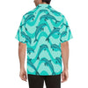 Dolphin Wave Print Men Hawaiian Shirt