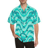 Dolphin Wave Print Men Hawaiian Shirt