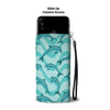 Dolphin Wave Print Wallet Phone Case