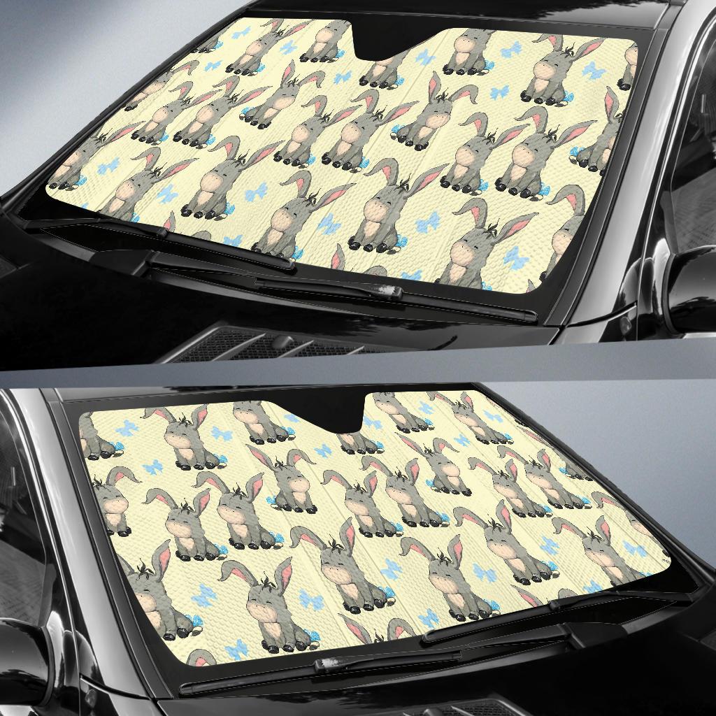 Donkey Baby Pattern Print Design 02 Car Sun Shade-JORJUNE.COM
