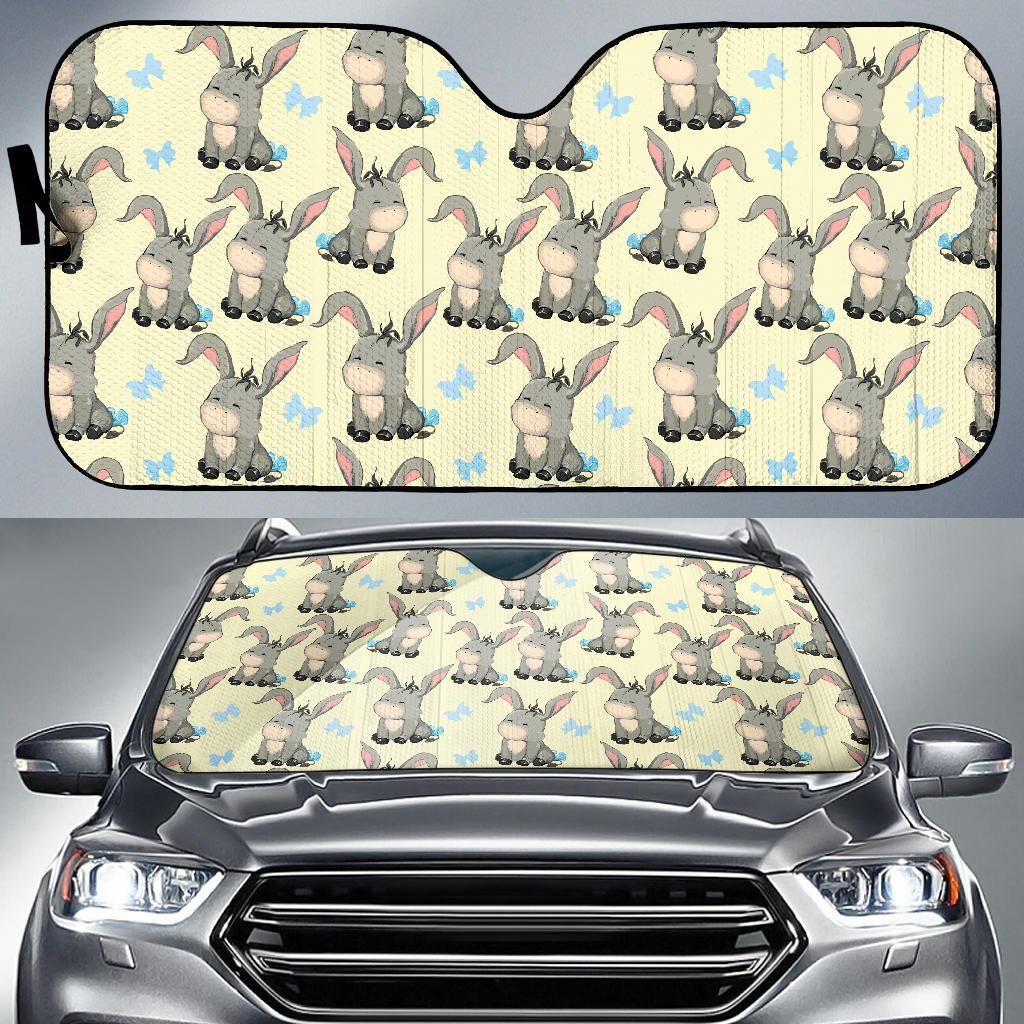 Donkey Baby Pattern Print Design 02 Car Sun Shade-JORJUNE.COM