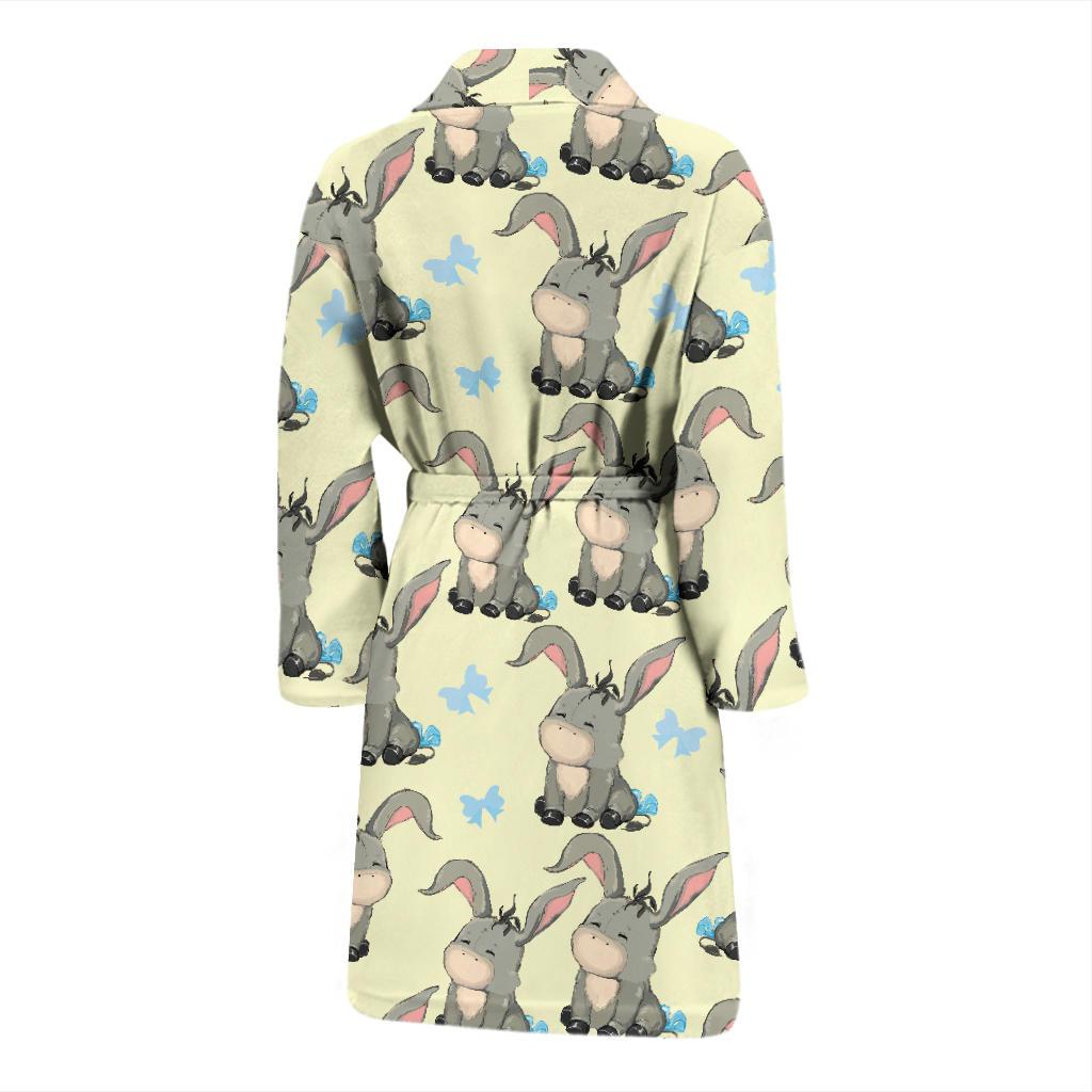 Donkey Baby Pattern Print Design 02 Men Bathrobe-JORJUNE.COM