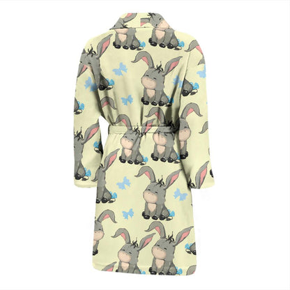 Donkey Baby Pattern Print Design 02 Men Bathrobe-JORJUNE.COM