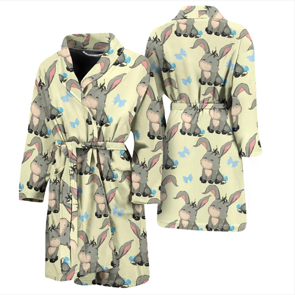 Donkey Baby Pattern Print Design 02 Men Bathrobe-JORJUNE.COM