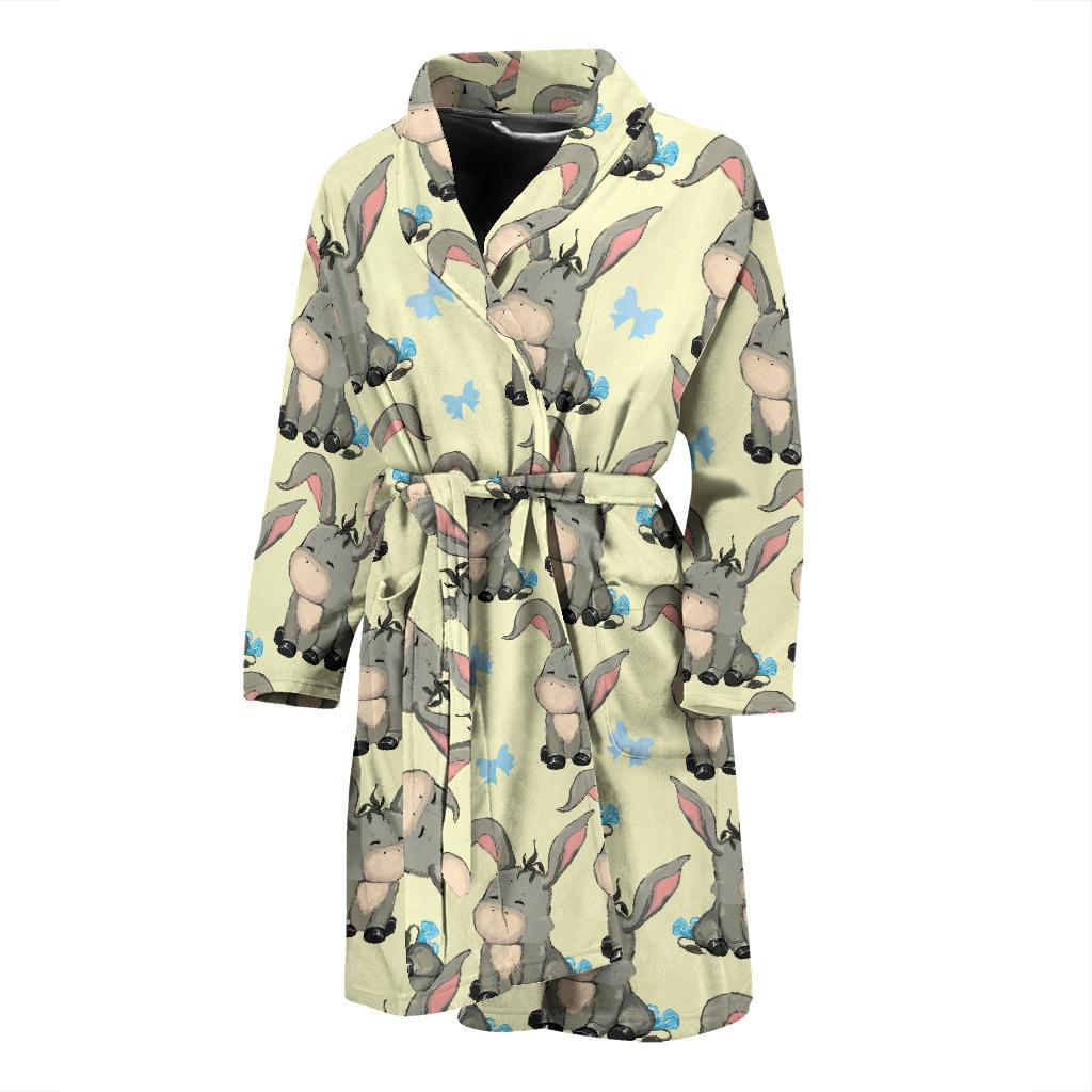 Donkey Baby Pattern Print Design 02 Men Bathrobe-JORJUNE.COM