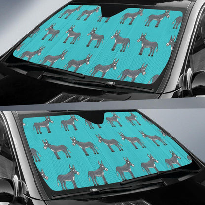 Donkey Pattern Print Design 01 Car Sun Shade-JORJUNE.COM